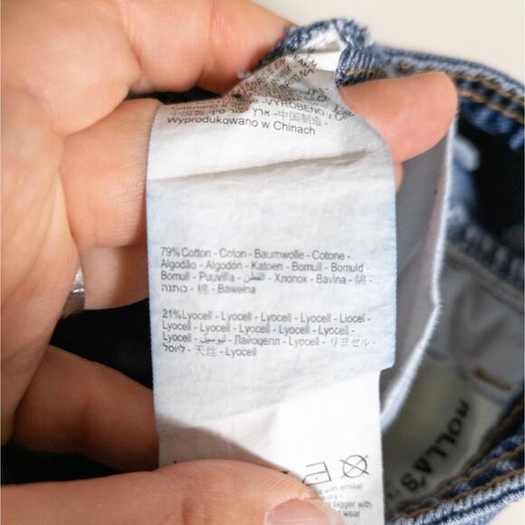 ROLLA'S High Rise Wide Leg Jeans Medium Wash Button Fly Welt Pockets Women's 29 - Picture 5 of 5